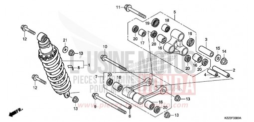 COUSSIN ARRIERE CRF250LD de 2013